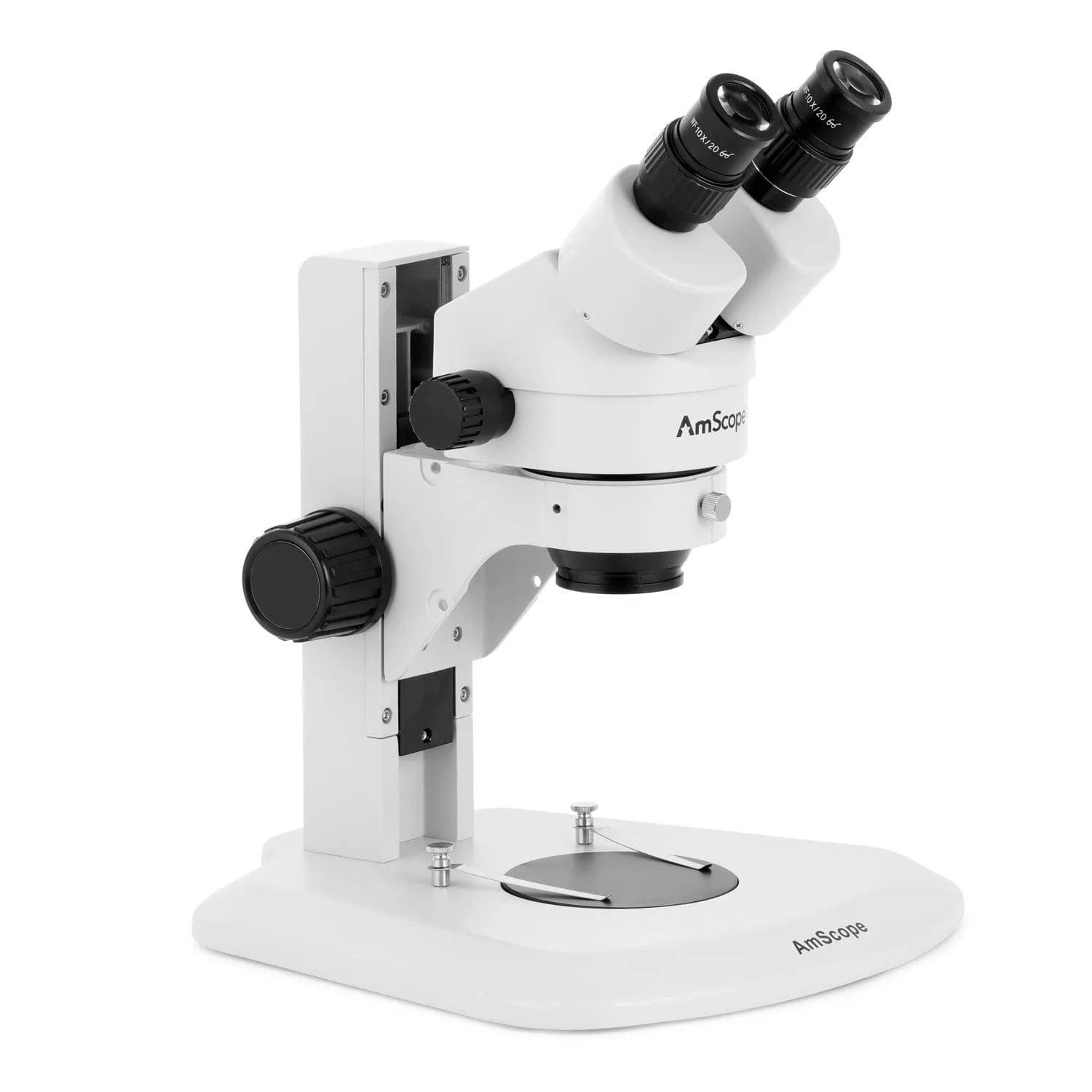 AmScope SM-1 Series Super Widefield Zoom Binocular Stereo Microscope with Multi-Zone 144 LED and Optional Digital Camera on Track Stand