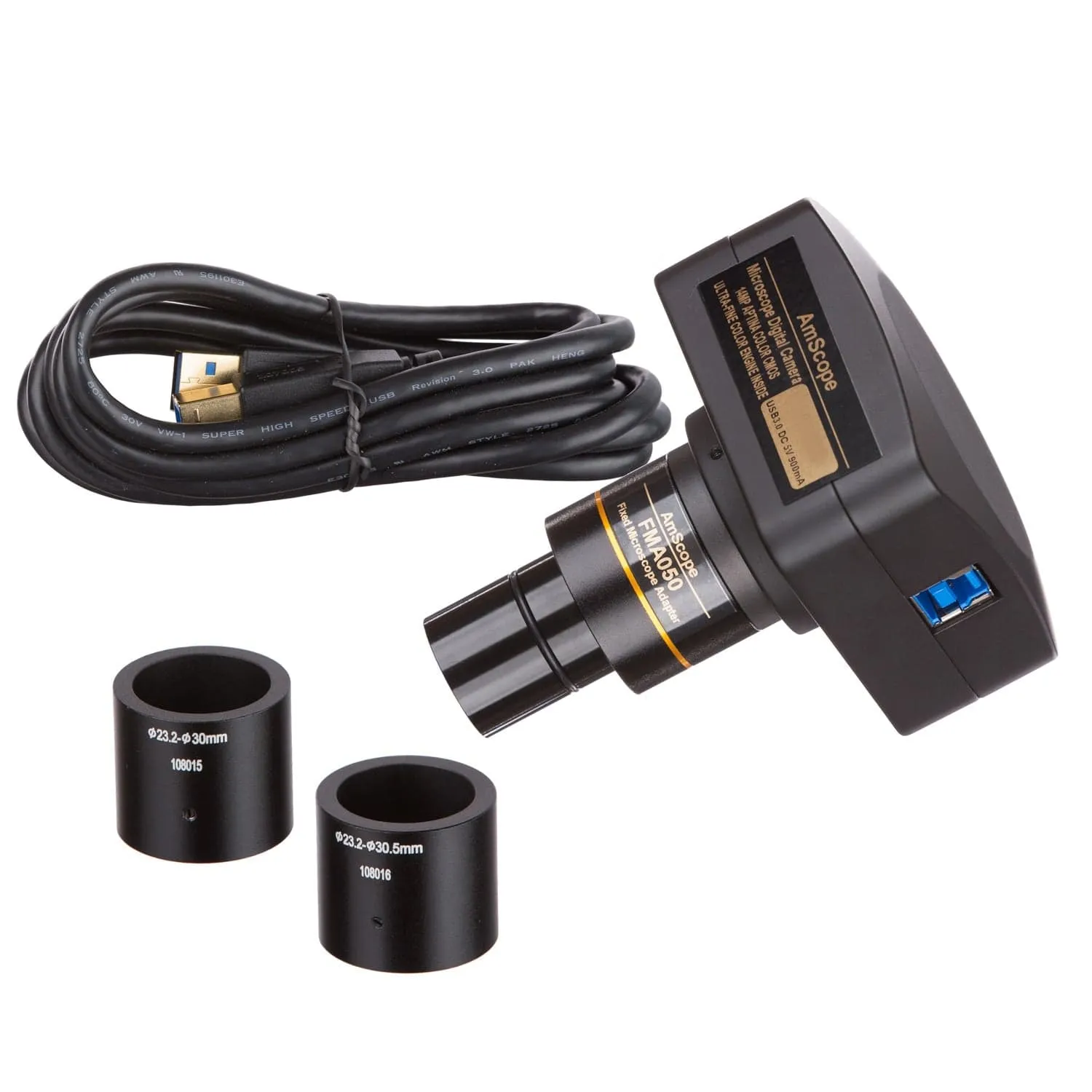 AmScope SM-1 Series Zoom Trinocular Stereo Microscope with Multi-Zone 144 LED and Optional Digital Camera on Track Stand