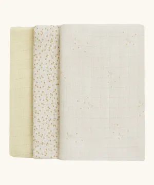 Avery Row Baby Muslin Squares Set of 3 - Wild Chamomile