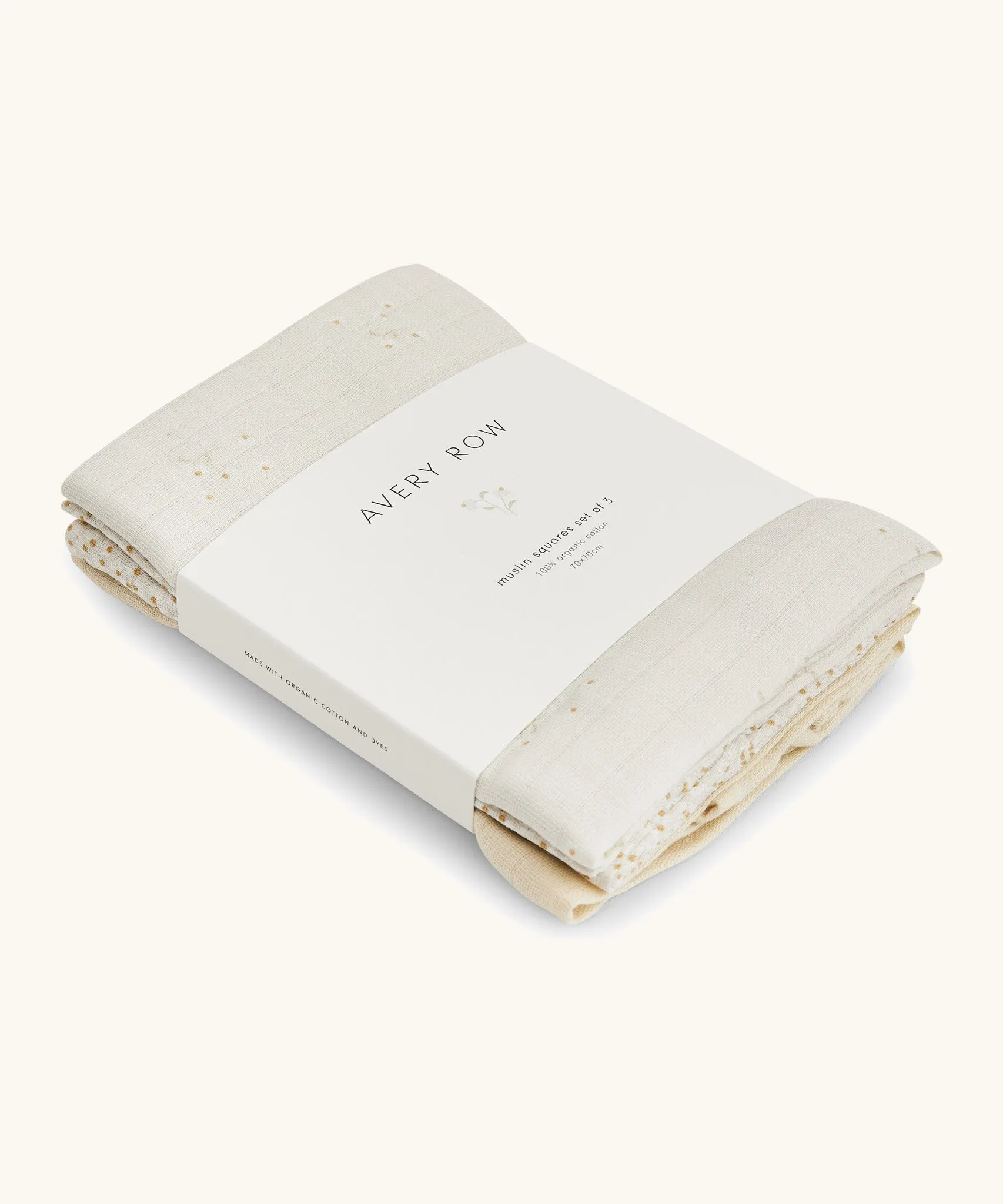 Avery Row Baby Muslin Squares Set of 3 - Wild Chamomile