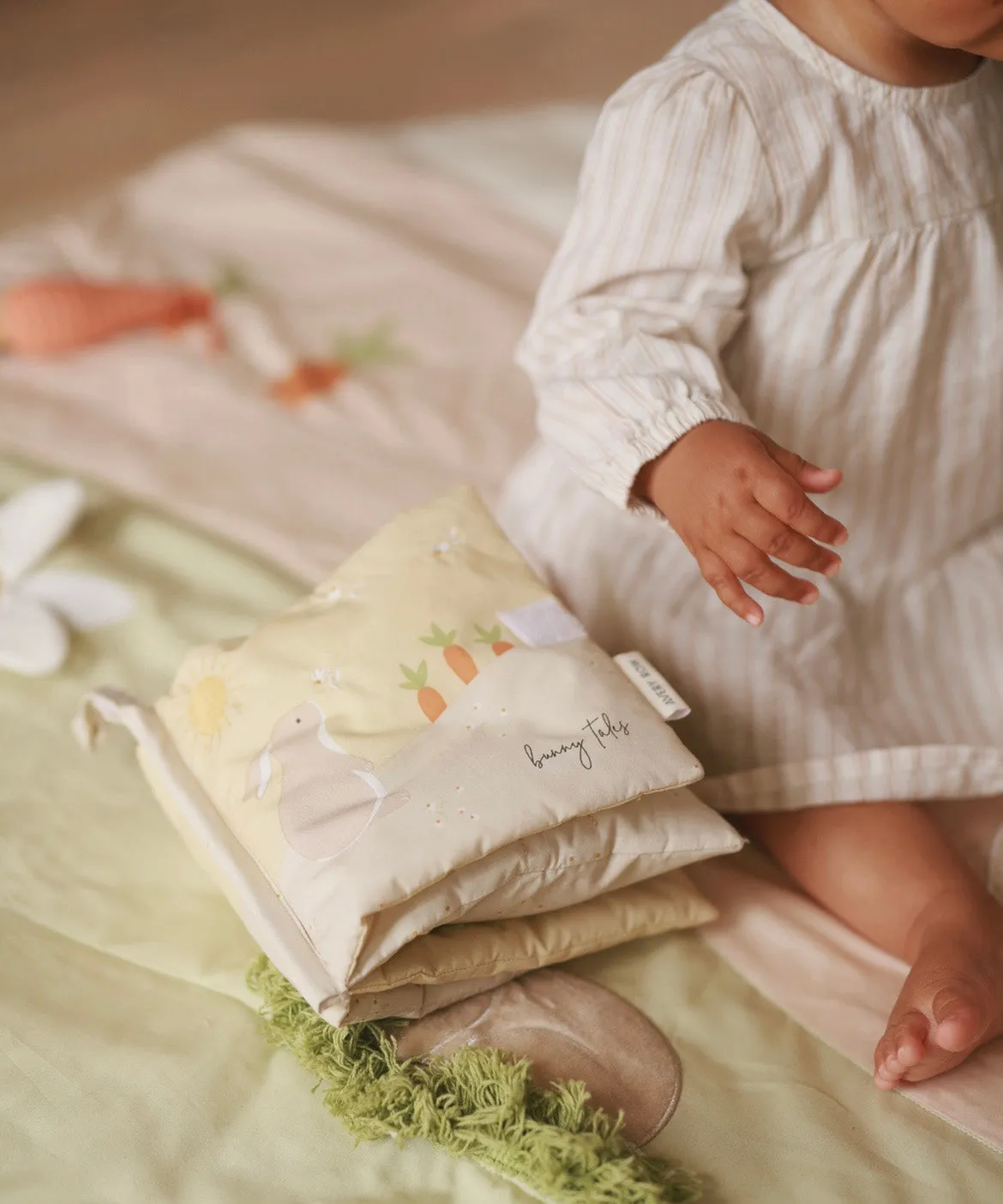 Avery Row Fabric Baby Book - Bunny Tales