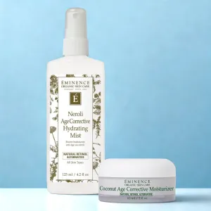 Eminence Organics Anti-Stress Skin Relief Duo (Coconut Age Corrective Moisturizer   Neroli Age Corrective Hydrating Mist)