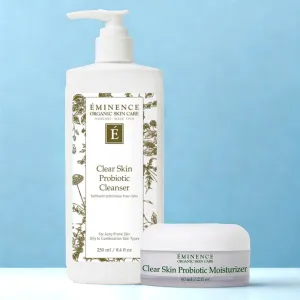 Eminence Organics Clarify & Balance Kit (Clear Skin Probiotic Cleanser   Clear Skin Probiotic Moisturizer)