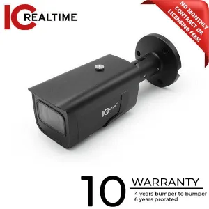 IC Realtime - IPFX-B40V-IRB2 / 4MP IP Indoor/Outdoor Mid Size Bullet Camera / Varifocal 2.7-13.5mm Motorized Lens (104 - 28 AOV) / 197 Ft Smart IR / POE