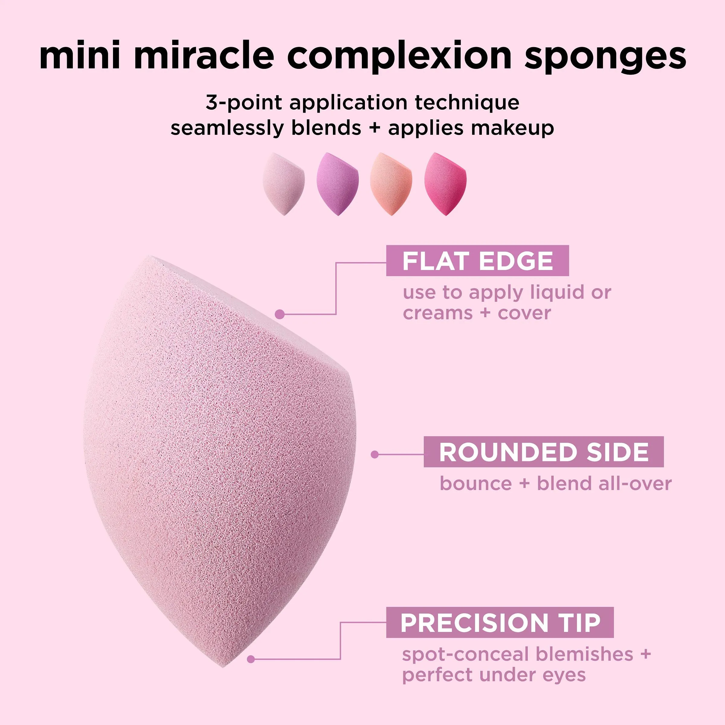 Miracle Mini Complexion Sponge, 4 Count