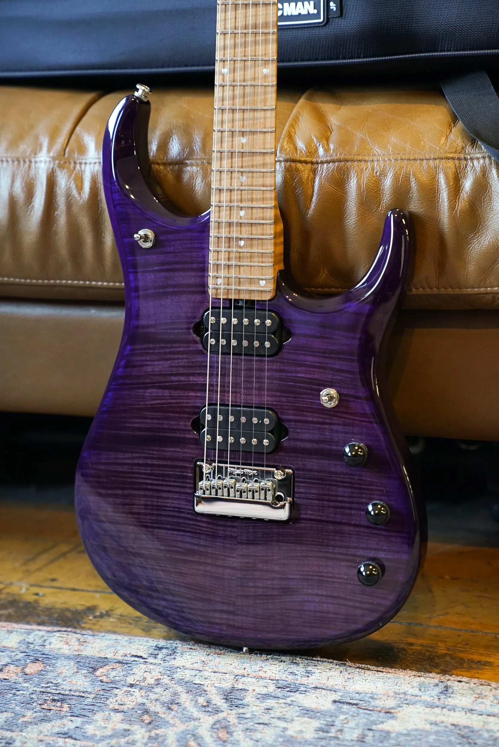 Music Man JP15 John Petrucci Signature Guitar - Purple Nebula Flame Top