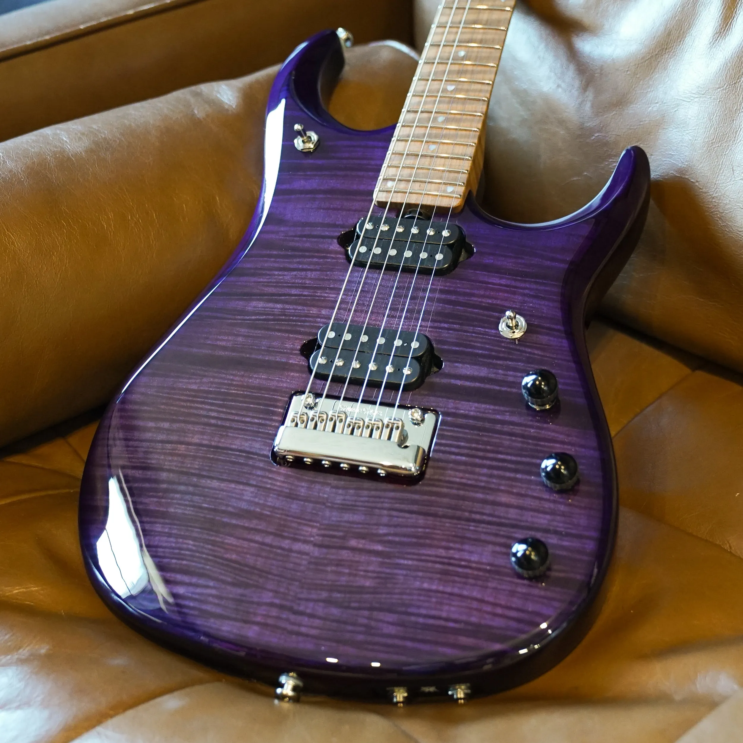 Music Man JP15 John Petrucci Signature Guitar - Purple Nebula Flame Top