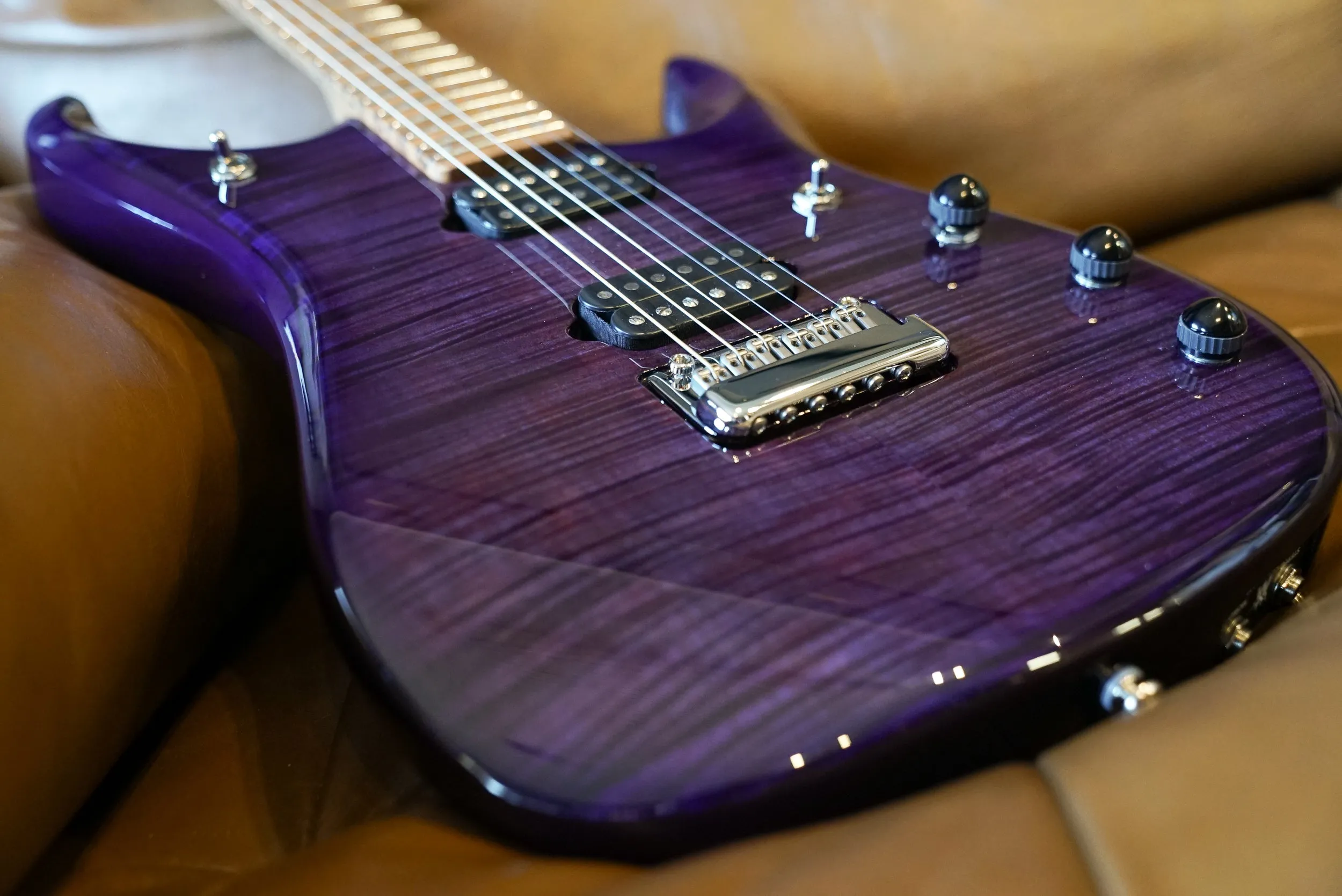 Music Man JP15 John Petrucci Signature Guitar - Purple Nebula Flame Top