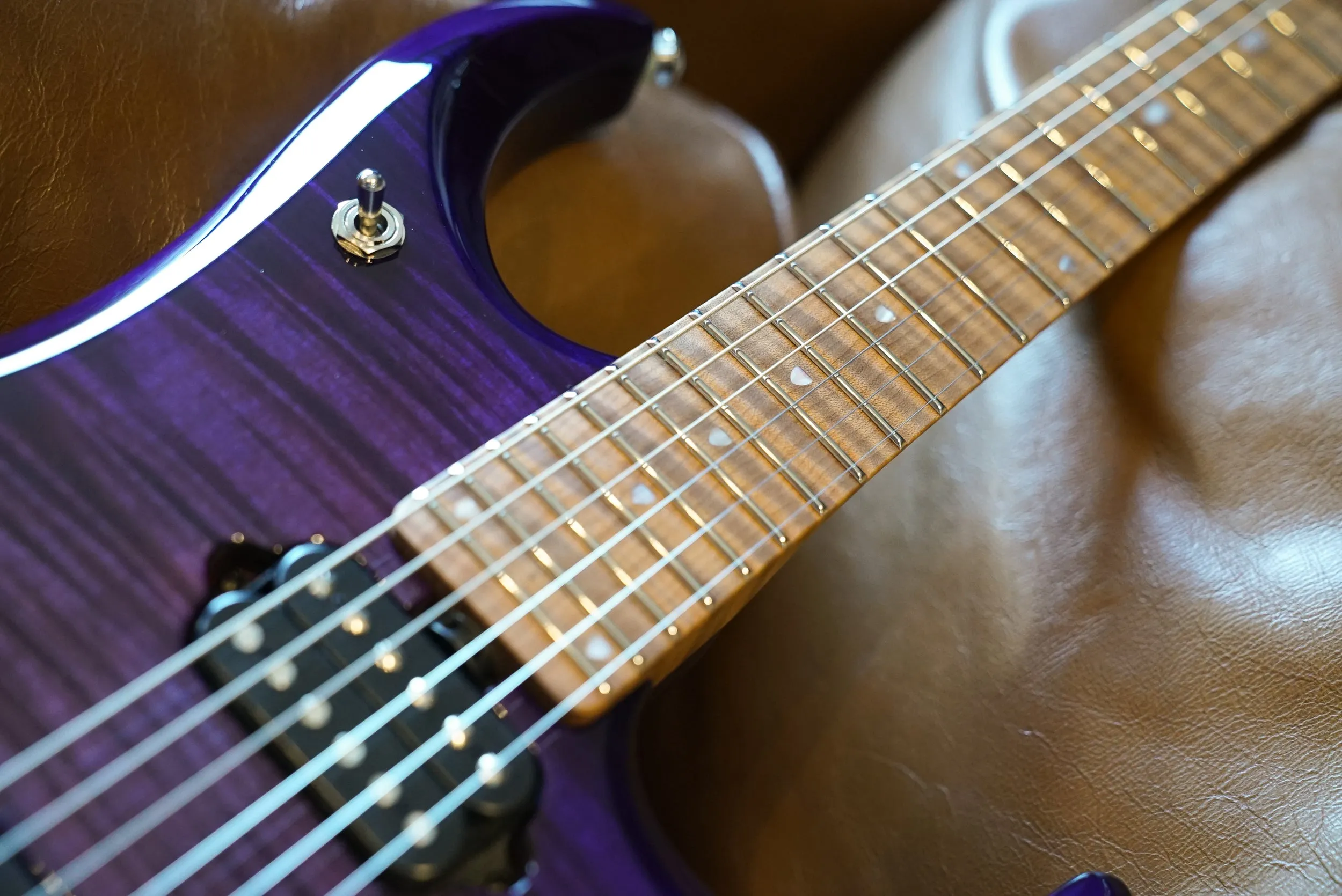 Music Man JP15 John Petrucci Signature Guitar - Purple Nebula Flame Top