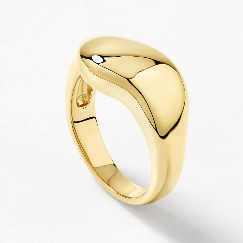 Organic Dome Ring in Gold