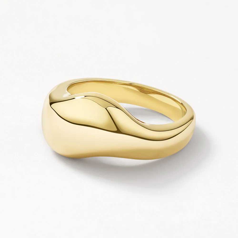 Organic Dome Ring in Gold