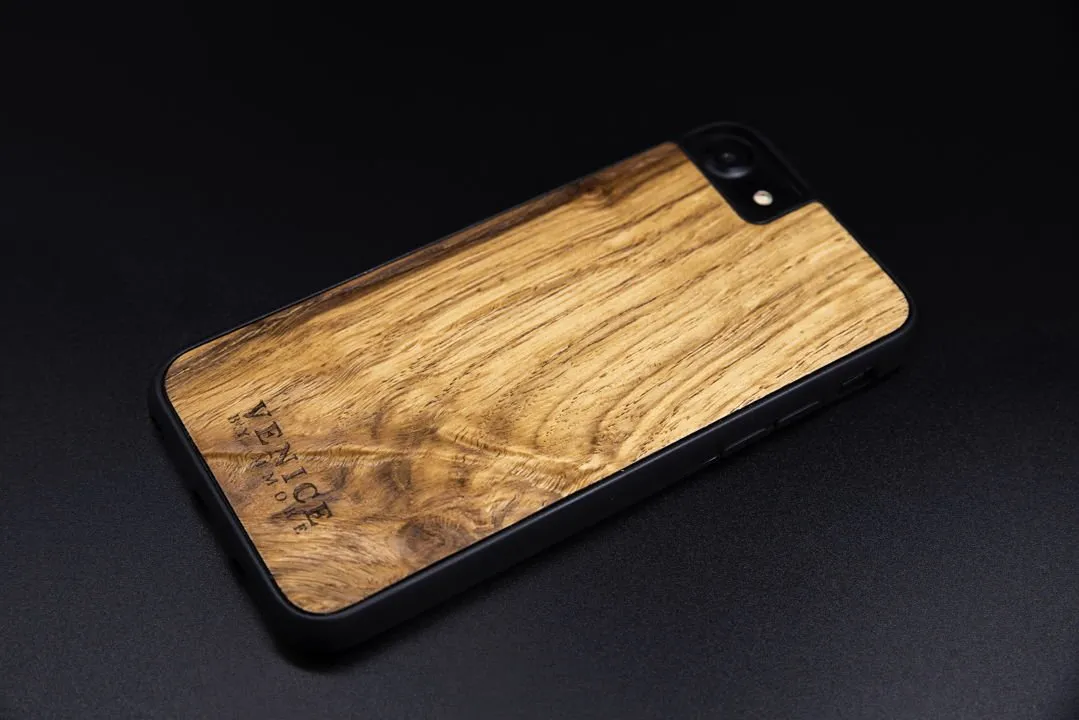 Organic Wood Phone Case - Venice Foundation - Minimalist Lettering