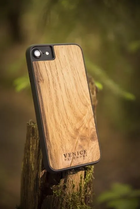 Organic Wood Phone Case - Venice Foundation - Minimalist Lettering