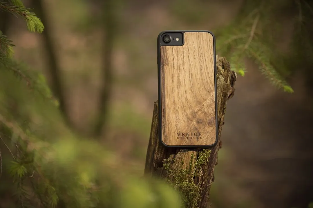 Organic Wood Phone Case - Venice Foundation - Minimalist Lettering