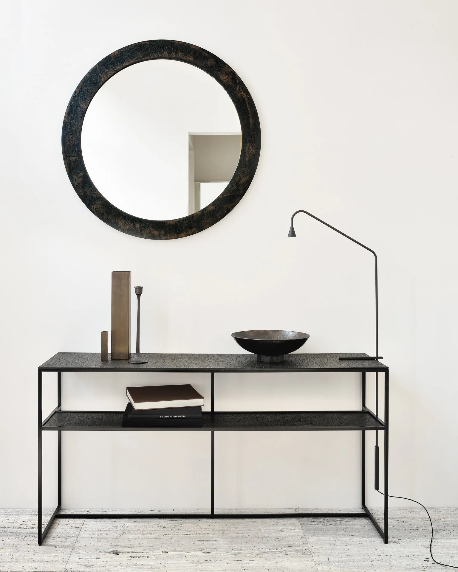 Pentagon Console Table Lava