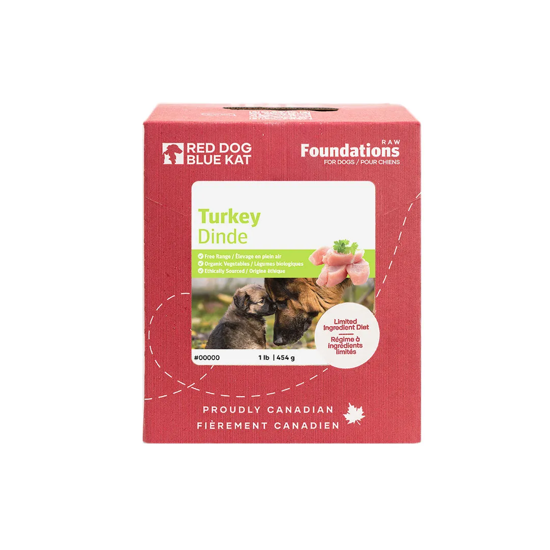 Premium Turkey Recipe for Dogs - Red Dog Blue Kat Foundations Line