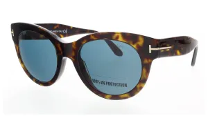 Tom Ford FT0741 52N Lou  Dark Havana Classic Round Sunglasses