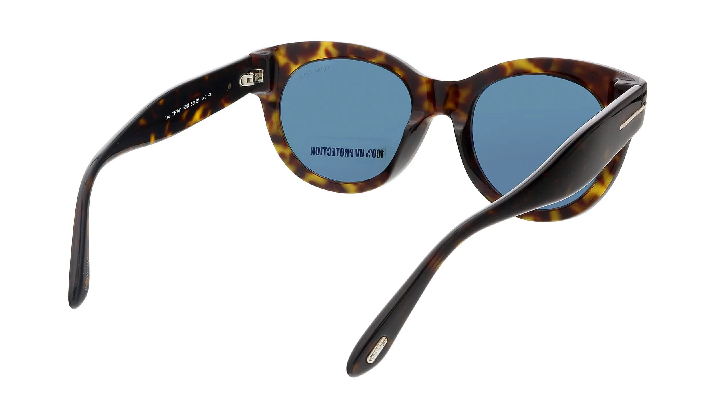 Tom Ford FT0741 52N Lou  Dark Havana Classic Round Sunglasses