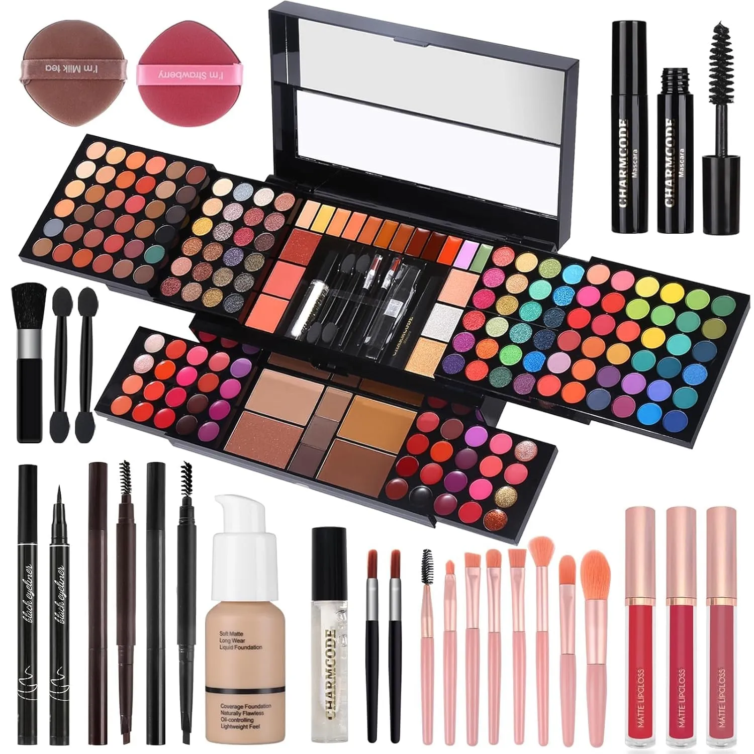 Ultimate 186-Color Makeup Master Kit - Perfect Valentine's Day Gift for Women with Eyeshadow & More