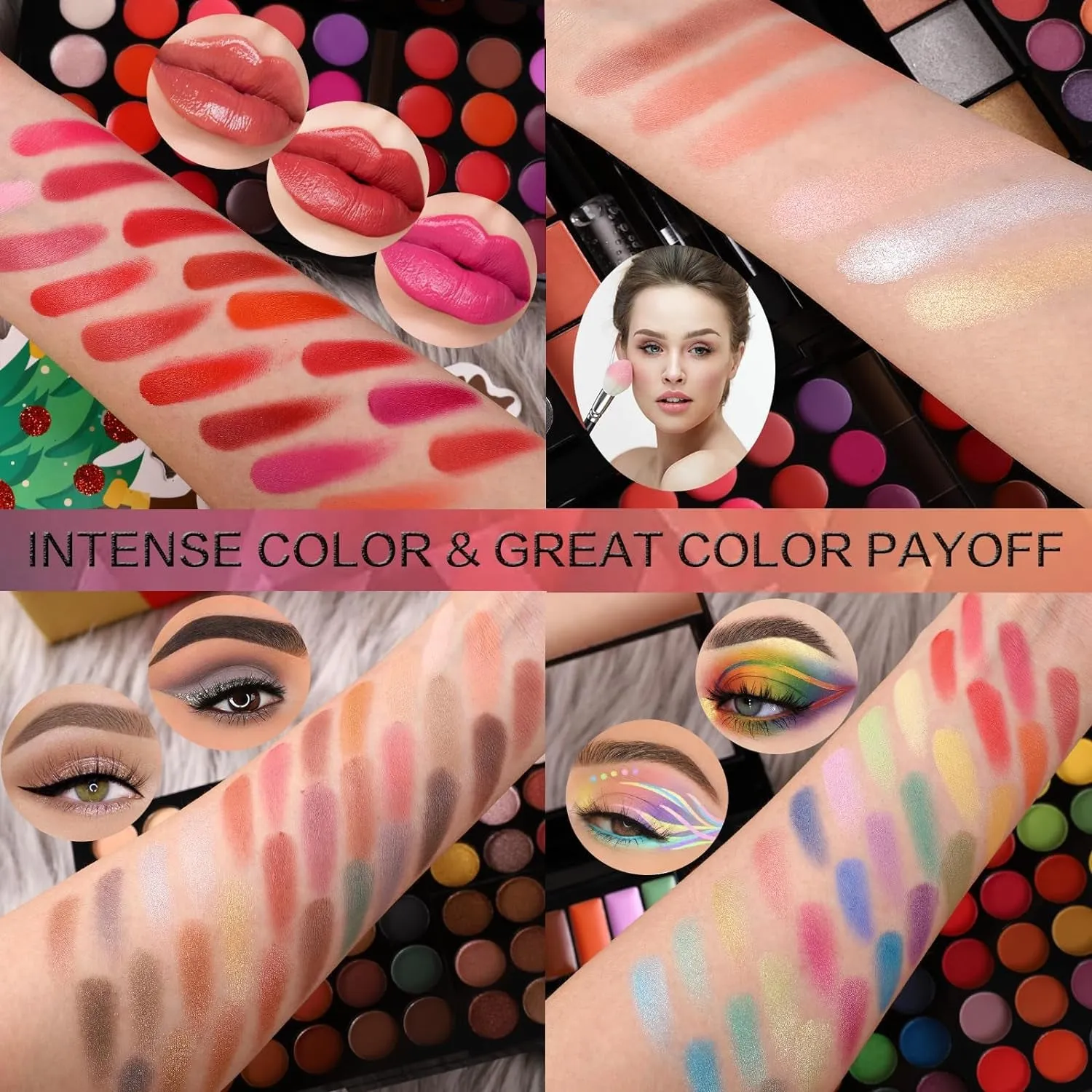 Ultimate 186-Color Makeup Master Kit - Perfect Valentine's Day Gift for Women with Eyeshadow & More