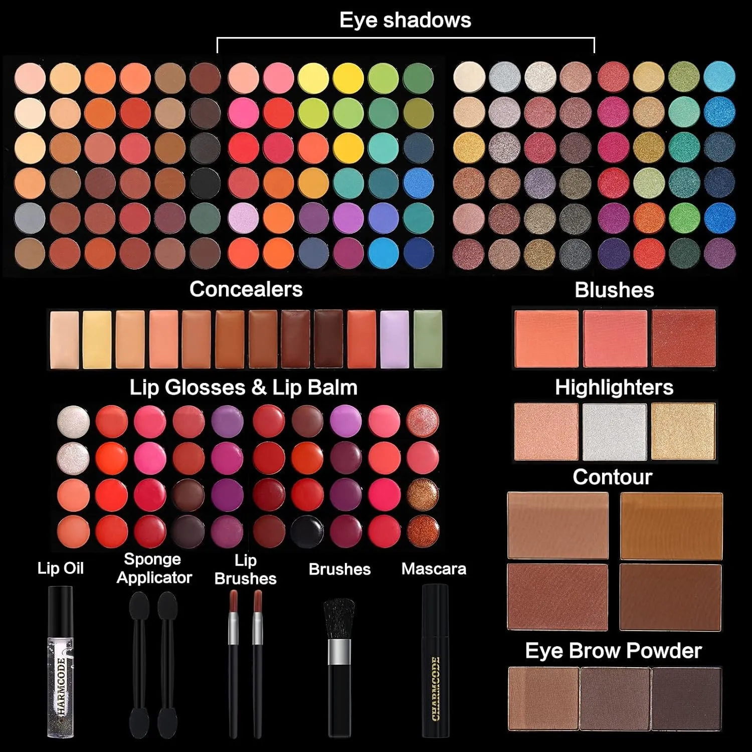 Ultimate 186-Color Makeup Master Kit - Perfect Valentine's Day Gift for Women with Eyeshadow & More